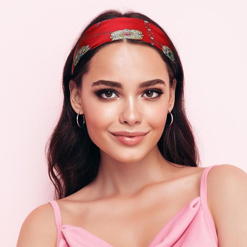 Sumolux Head Hair Scarf for Women Like Satin Silk Scarf Bandana Hair Wrapping Night Large Square Scarves 27.5" - Image 3